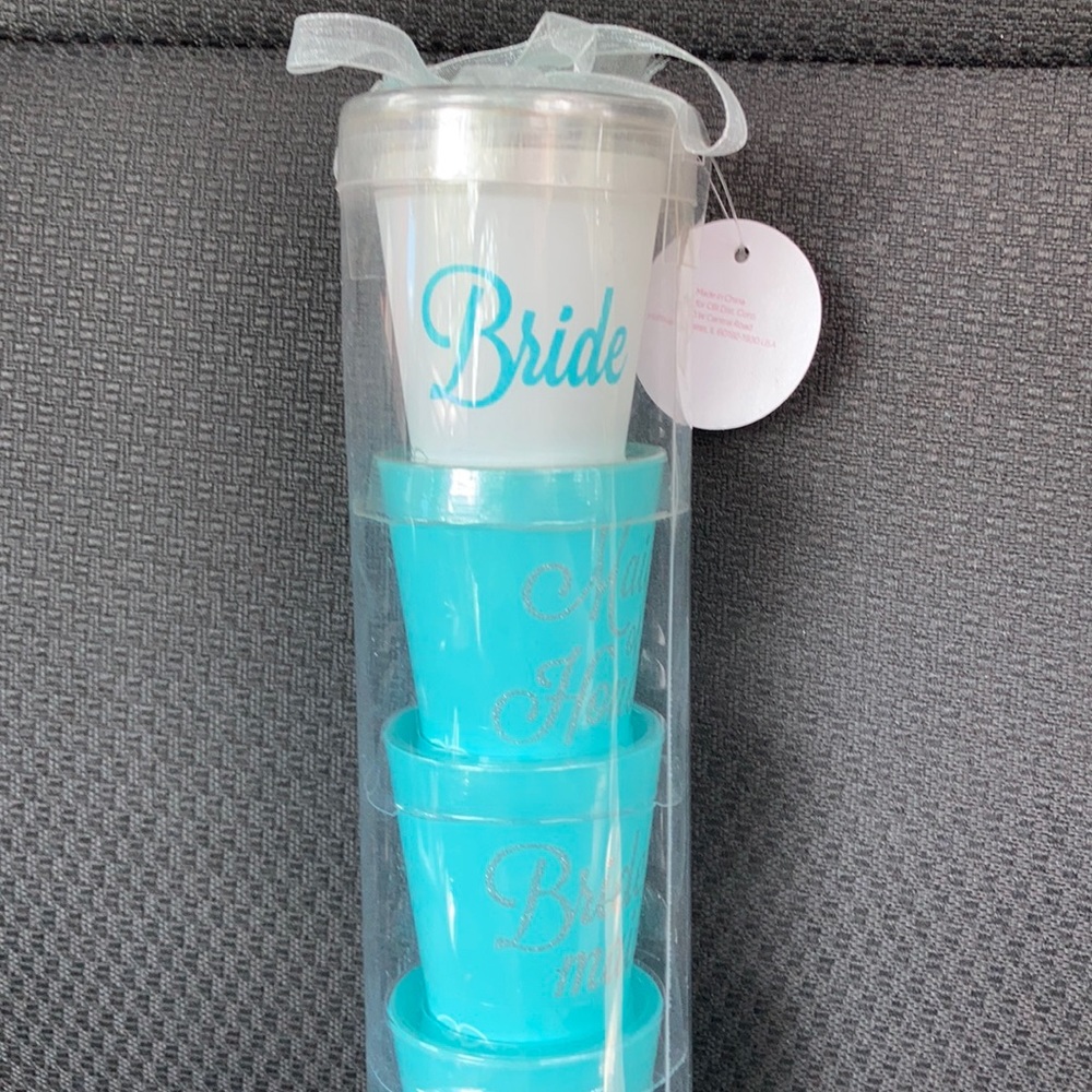 ⚜️Bridal Party Shot Stack of Glasses! NWT!